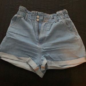 H&M high waist denim shorts